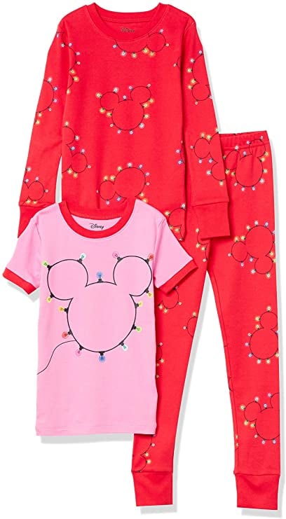 Spotted Zebra Girls' Disney Snug-Fit Cotton Sleepwear Sets