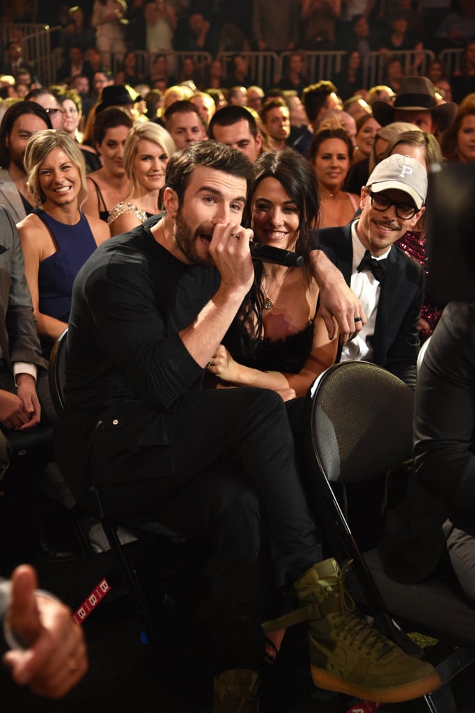 Sam Hunt and Hannah Lee Fowler at the 2017 ACM Awards