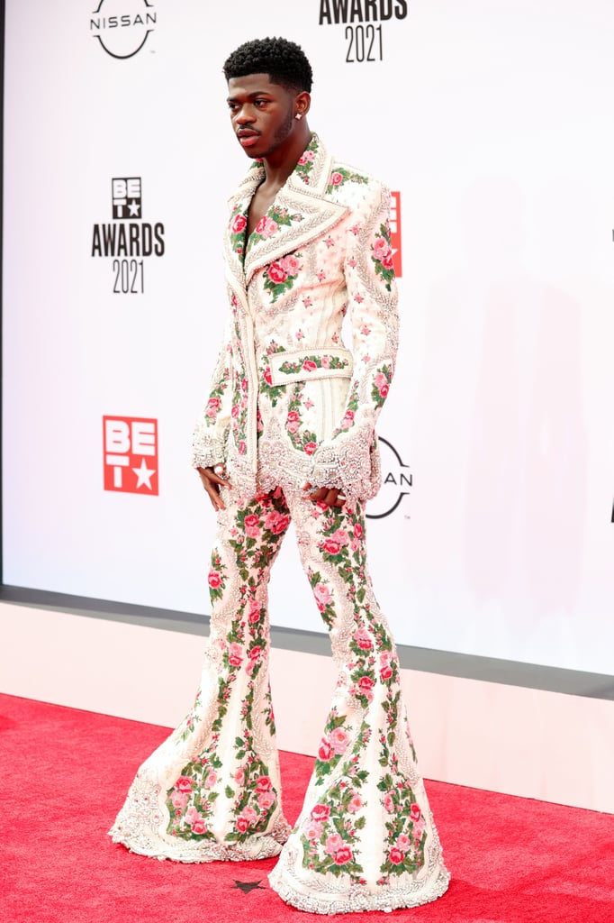 Lil Nas X Changes From a Dress to Pantsuit at the BET Awards