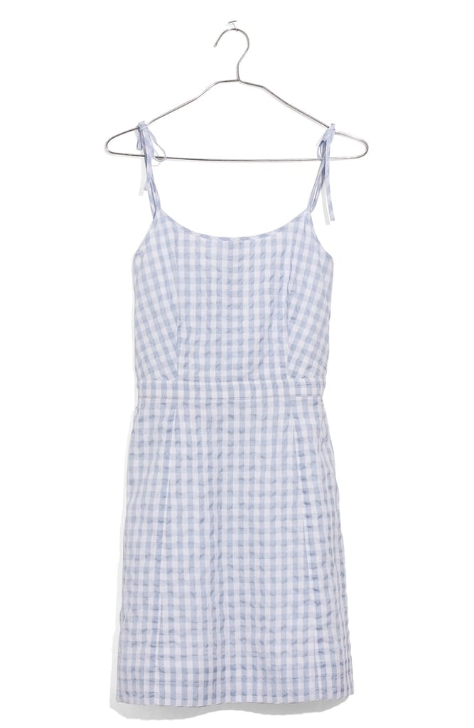 Madewell Tie Strap Gingham Dress