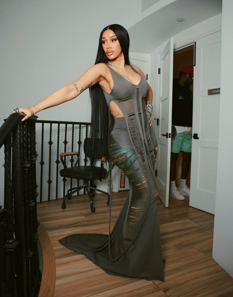 Cardi B's Cutout Dress at the Revolve x Pizzaslime After Party at Coachella 2025