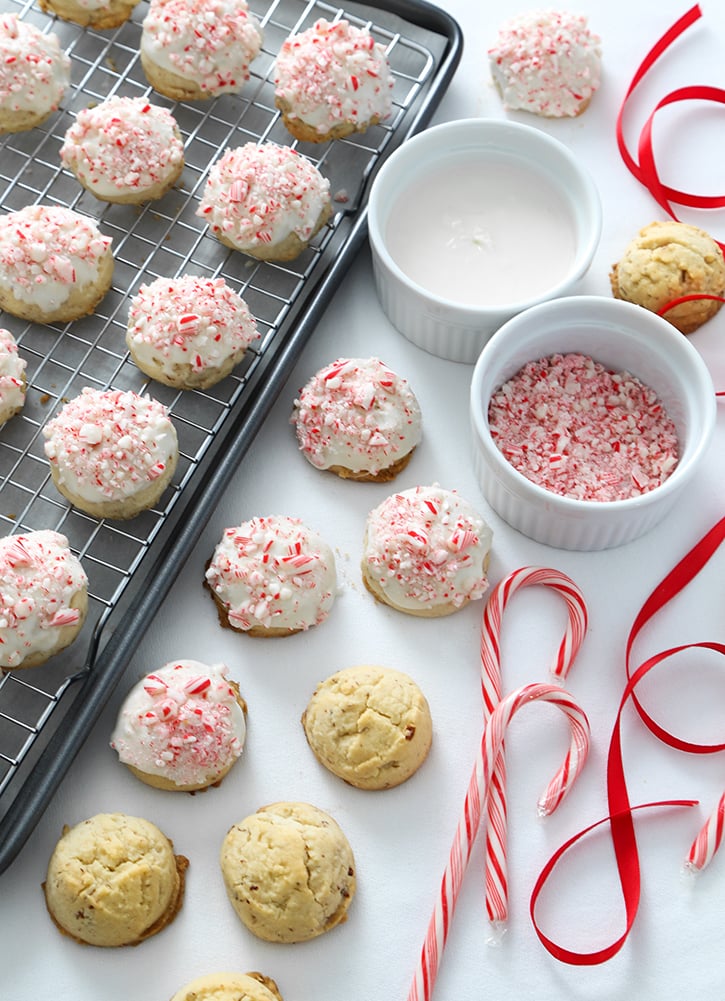 Peppermint Snowball Cookies