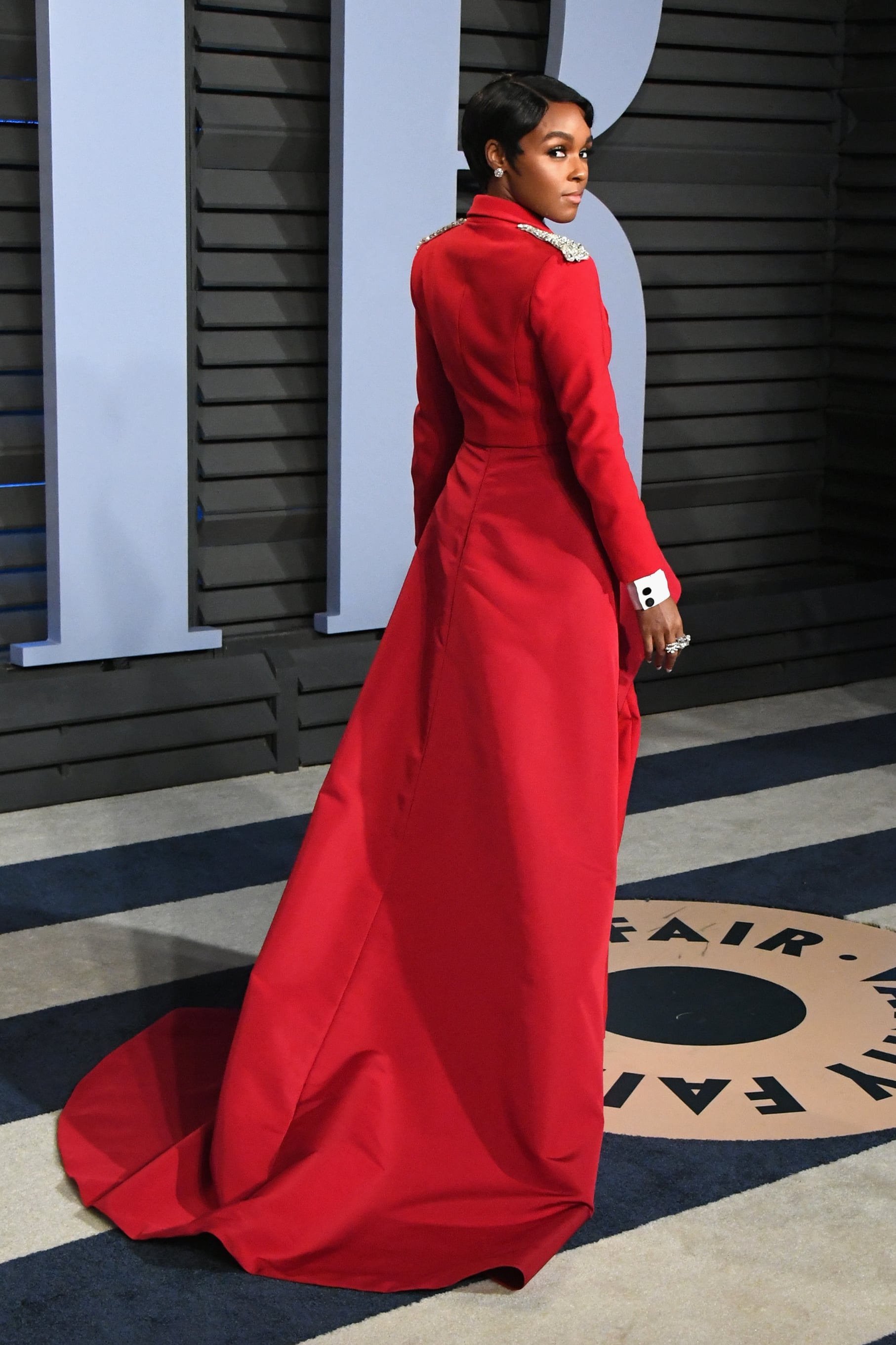 Janelle monae red suit best sale