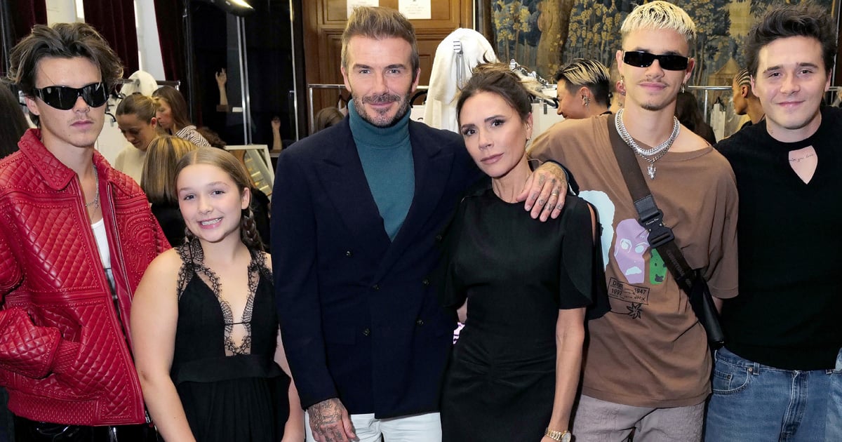 David, Victoria Beckham Take Family to Disney World | Photos | POPSUGAR ...