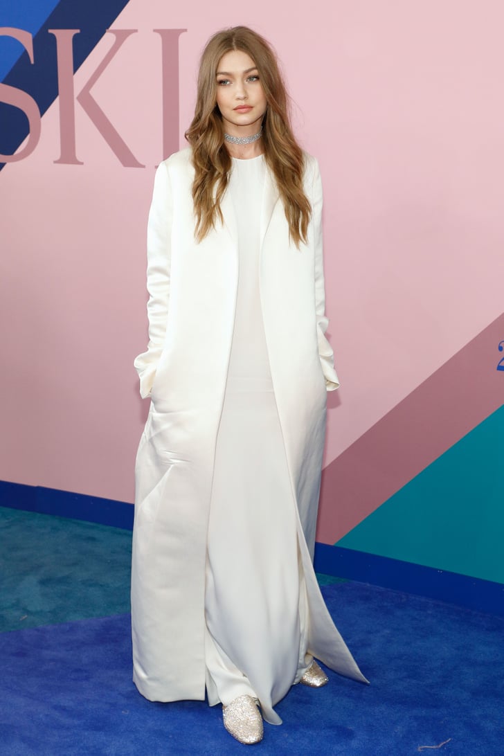 The model attended the 2017 CFDA Fashion Awards in an all-white | Gigi ...