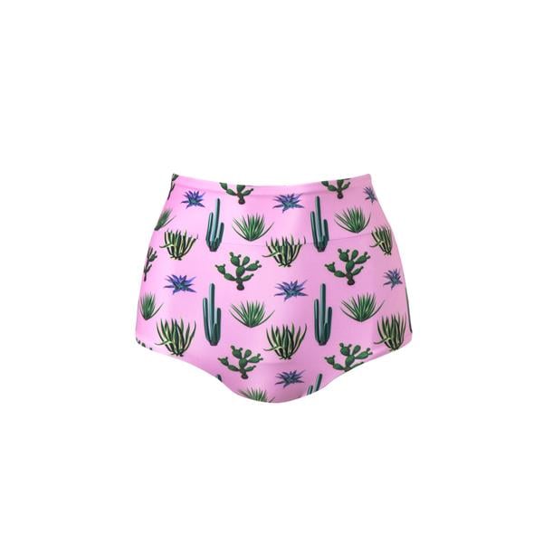 Verde Limon Cactus Printed Bikini Briefs