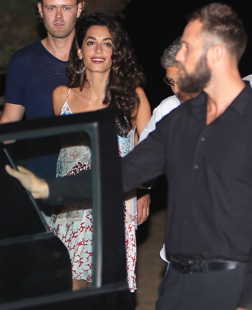 George and Amal Clooney Have Dinner With Cindy Crawford