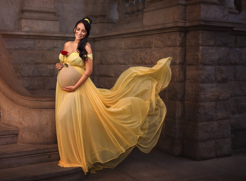 Beauty and the Beast Princess Belle Maternity Photos