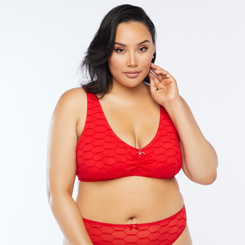 savage x fenty flocked logo bralette