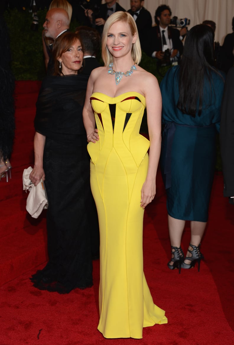 January Jones in Versace at the Met Gala