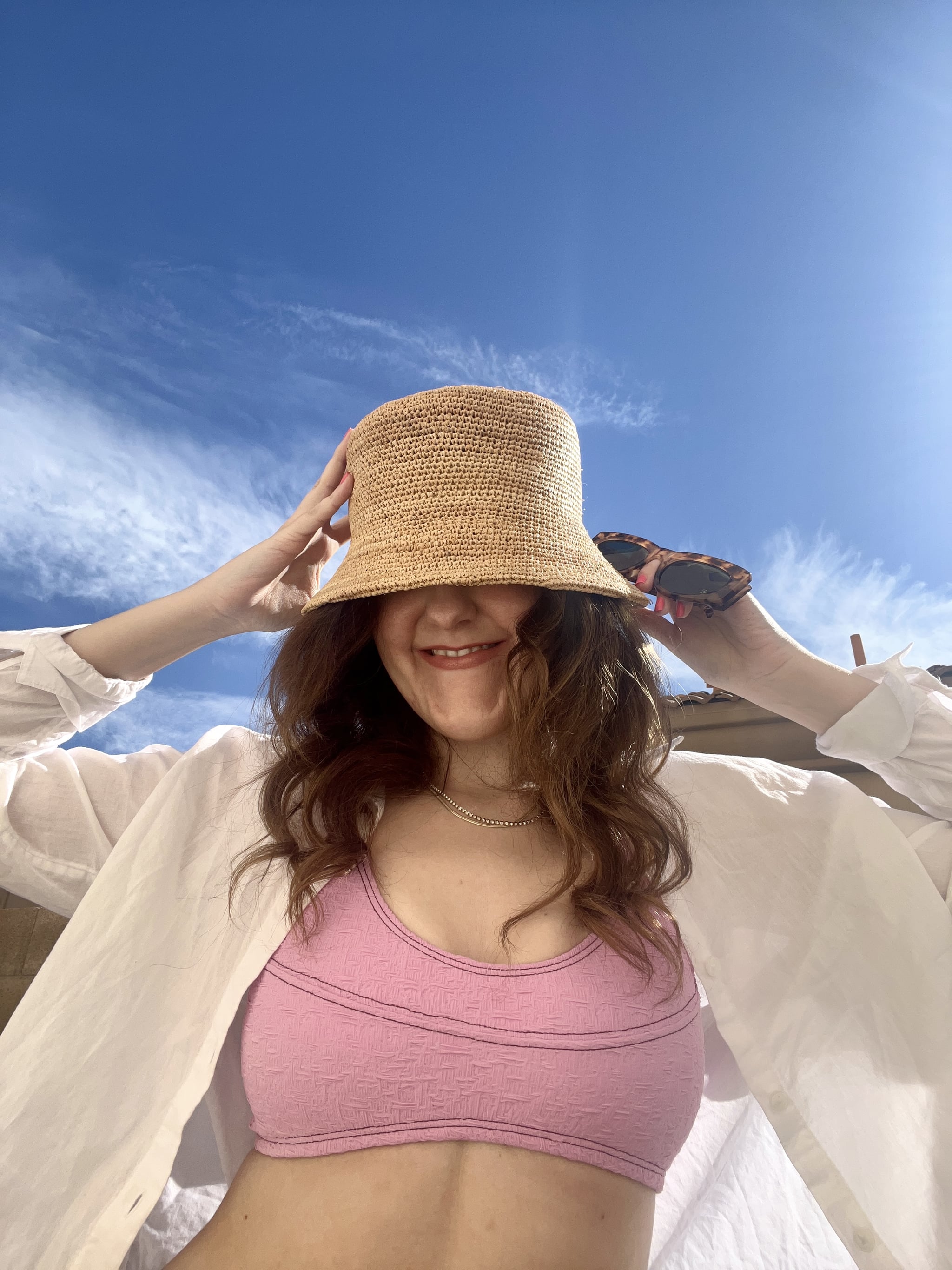 woman wearing Lack of Colour Inca Bucket Hat