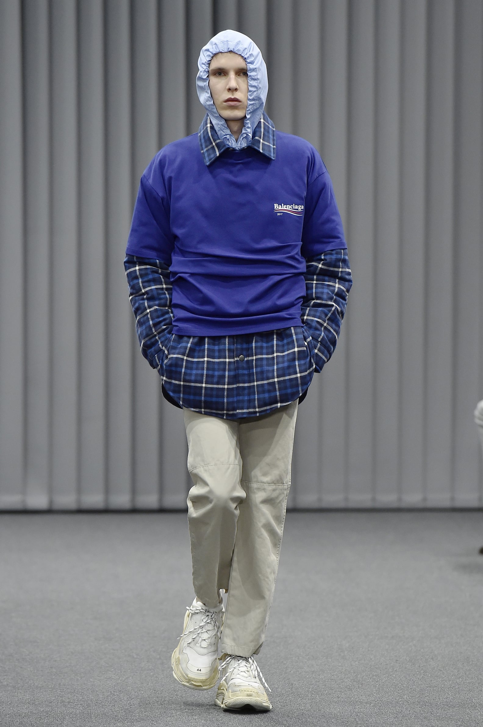 Bernie Sanders Logo on Balenciaga Men's Runway 2017 | POPSUGAR Fashion