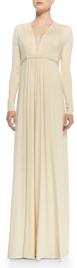 Rachel Pally Long-Sleeve Jersey Maxi Caftan Dress ($695)