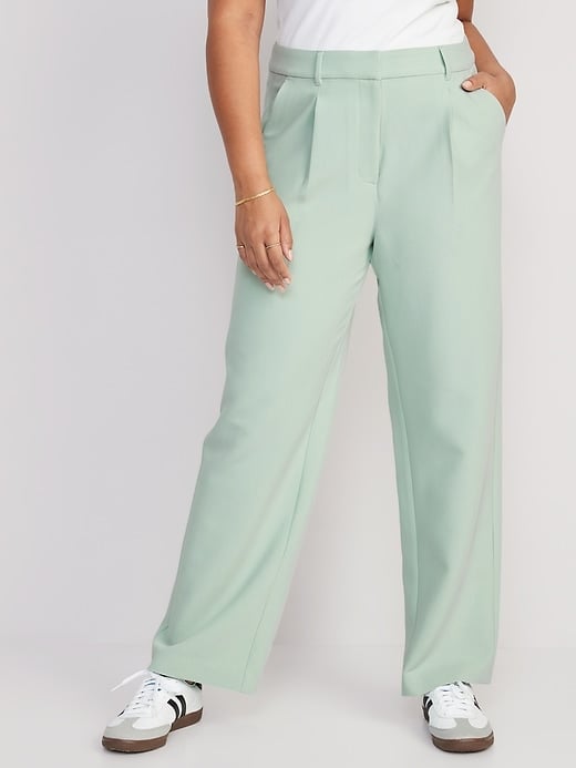 Famulily Women's Cosy Linen Trousers Plus Size UK Wide Leg Casual Full  Length Trousers Elasticated Summer Daily Wear Trousers Blue S :  : Fashion