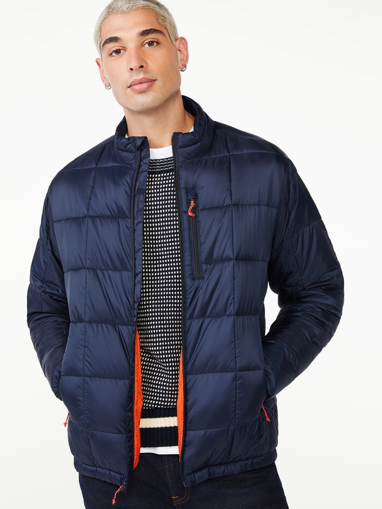Free Assembly Men's Box Quilted Jacket