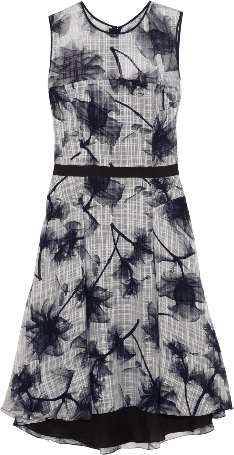 Jason Wu Black-and-White Floral Dress