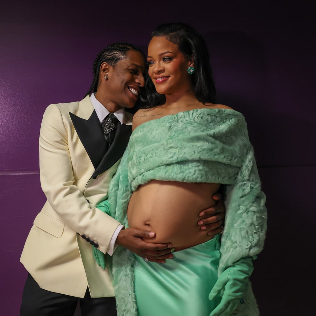 A$AP Rocky Sweetly Cradles Rihanna's Baby Bump Backstage at the Oscars