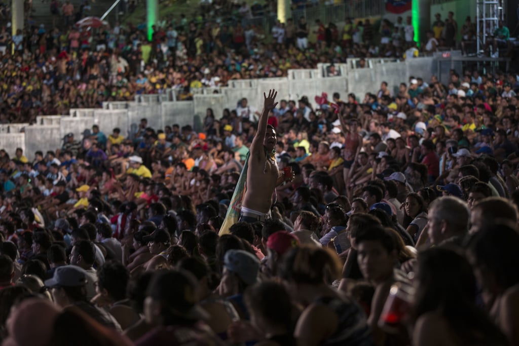 Soccer fans in Manaus, Brazil, gathered to watch the World Cup.