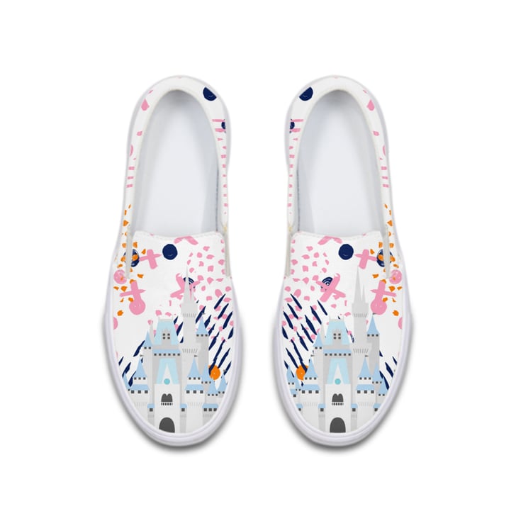 White Doodle Disneyland Castle Deluxe Canvas Shoe Bibbidi Bobbidi
