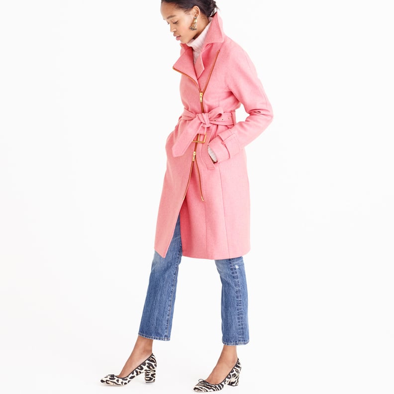 Bring Edge to Your Feminine Jacket Just By Looping the Belt — and Adding Animal Pumps