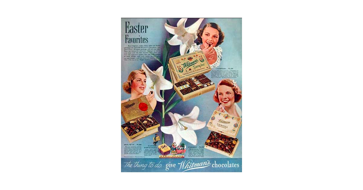 Chocolate Chocolate Chocolate Ack Vintage Easter Ads