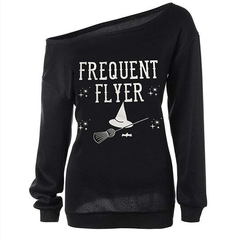 LYXIOF Women Halloween Off Shoulder Sweatshirt