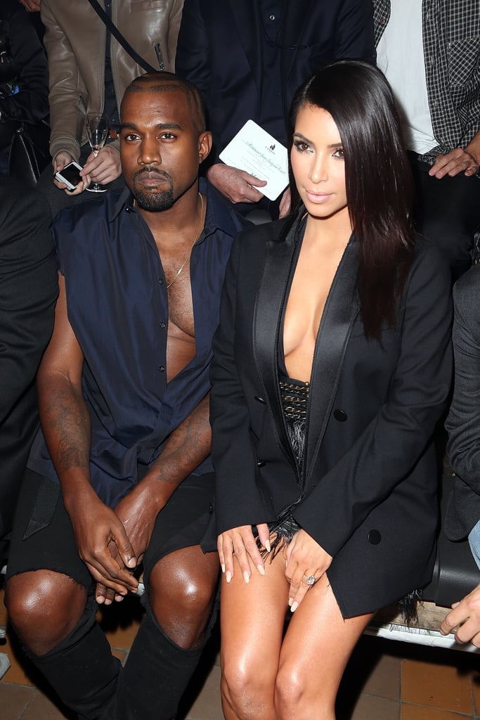 Kanye West Showing Man Cleavage at Paris Fashion Week