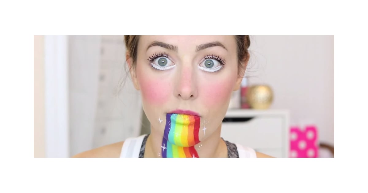Snapchat Rainbow Vomit Makeup Tutorial Popsugar Beauty 3305
