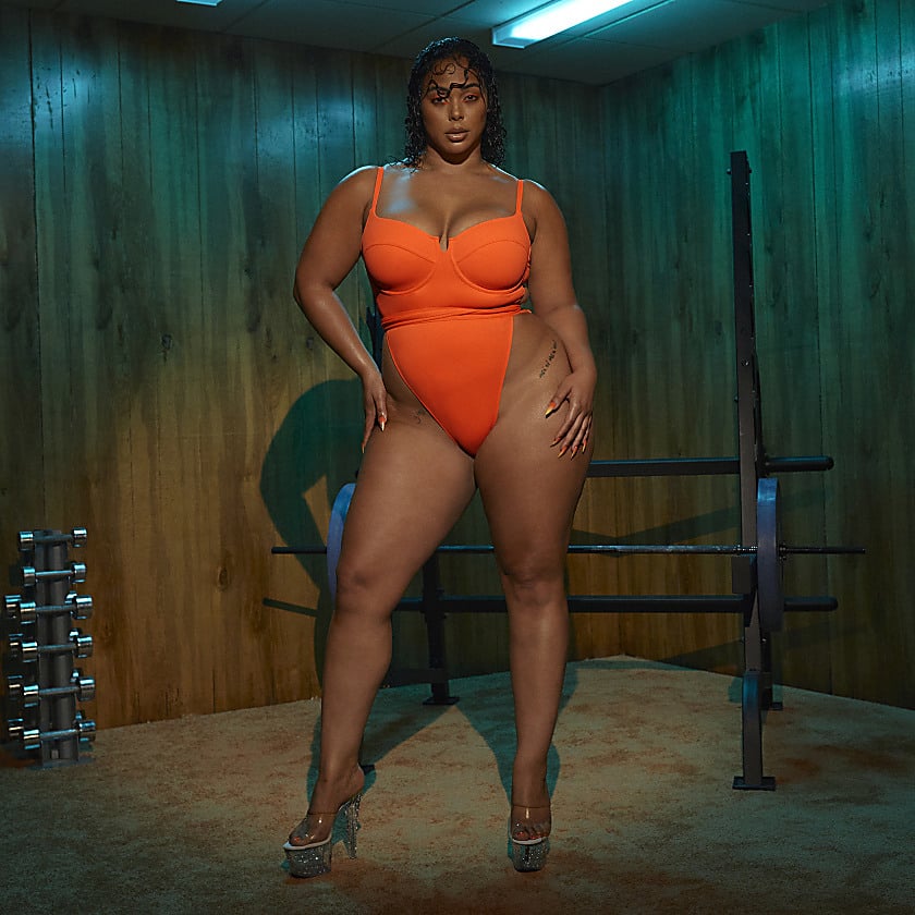 Ivy Park Spaghetti Strap One Piece Swimsuit (Plus Size)