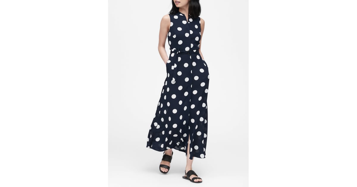 polka dot maxi dress banana republic
