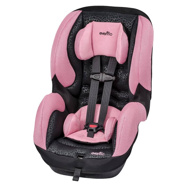 Evenflo car seat shop pink and black