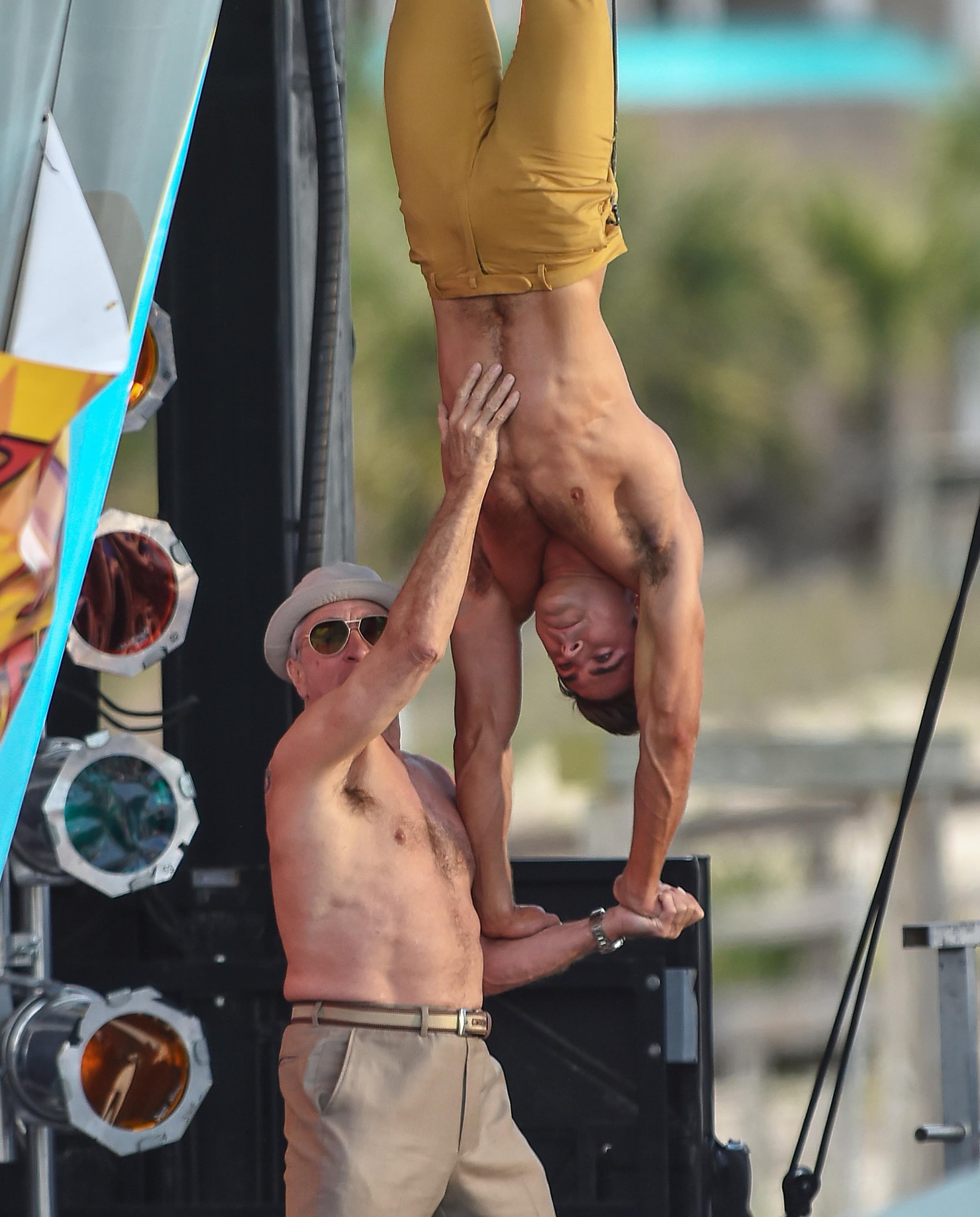 Zac Efron Shirtless On The Set Of Dirty Grandpa Popsugar Celebrity