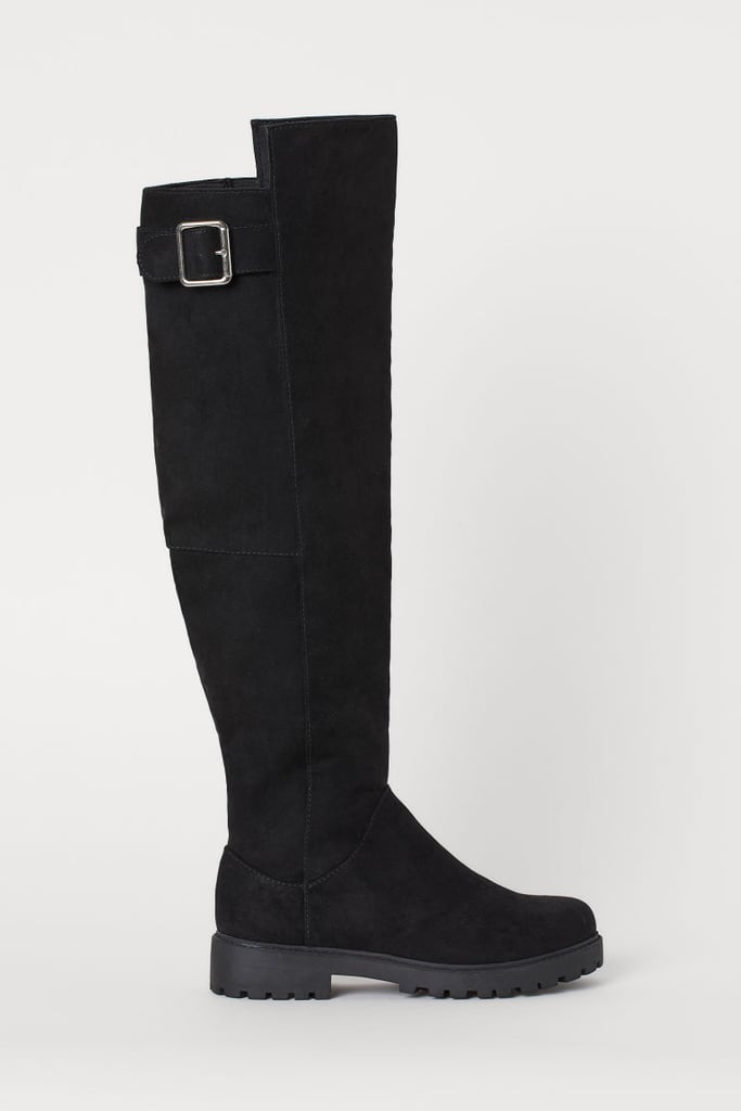 Black Knee-High Boots