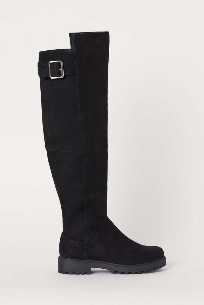 H&M Black Knee-High Boots