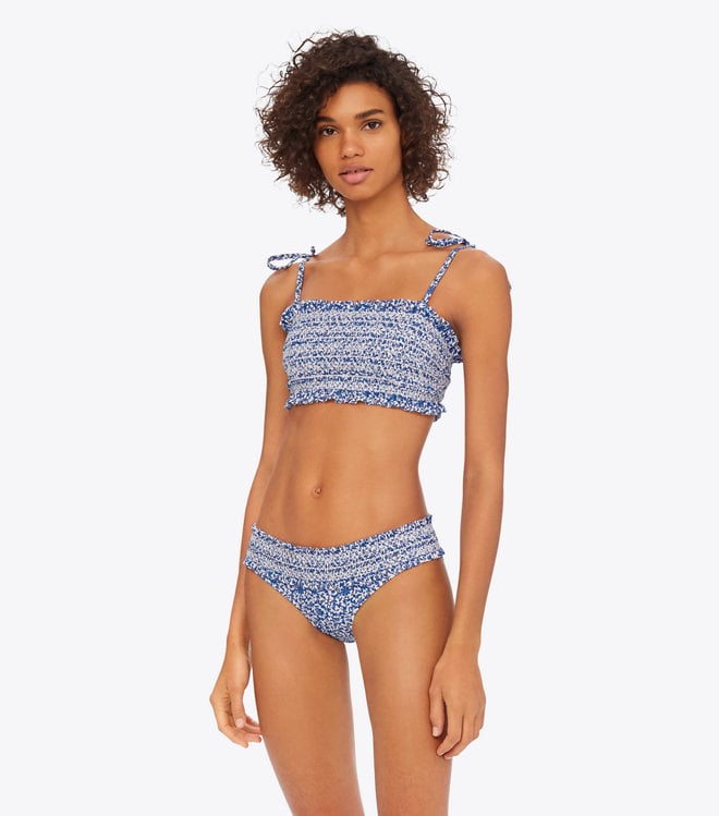 Tory Burch Costa Printed Tie-Strap Bandeau