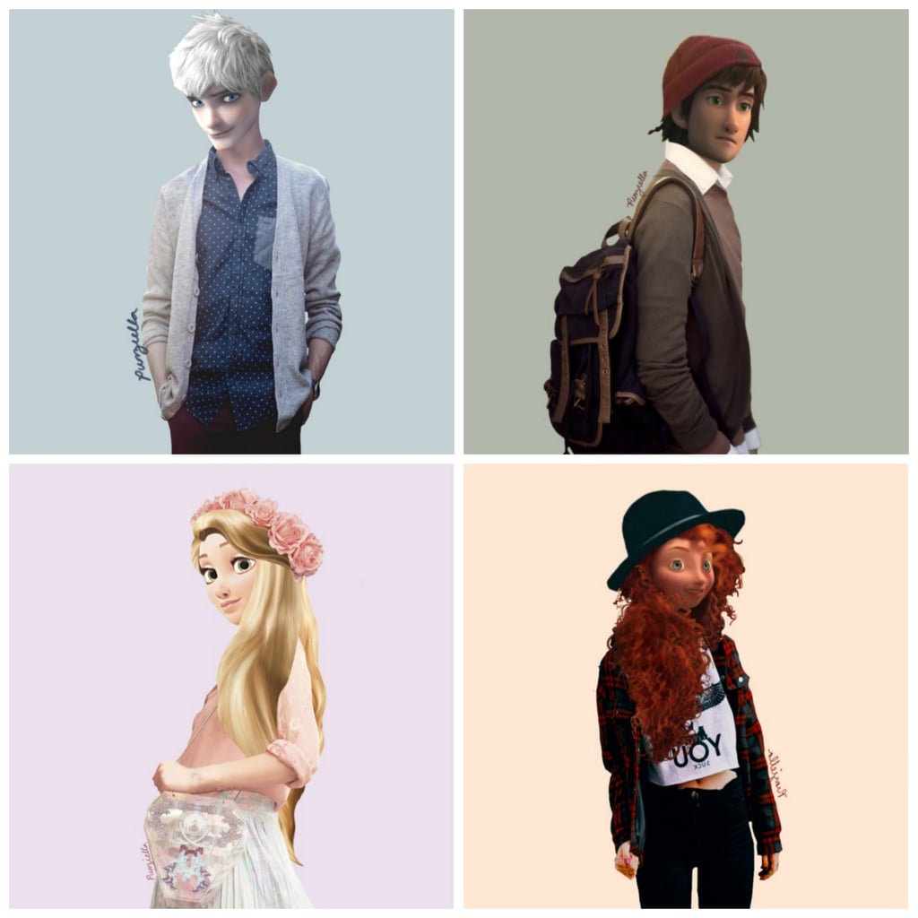 What Disney Characters Look Like In Regular Clothes Popsugar Fashion