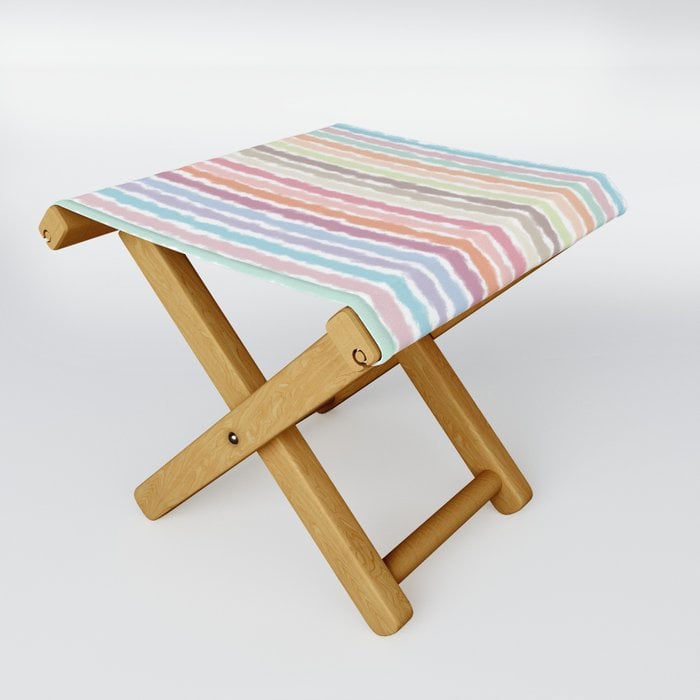 Pastel Stripes Folding Stool by peekaboostudios