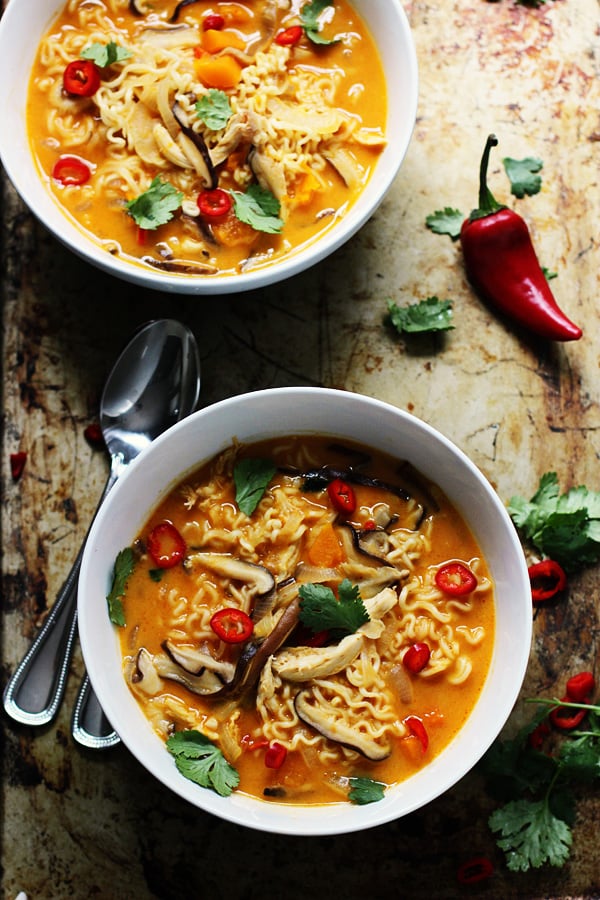 Spicy Pumpkin Butternut Squash Ramen