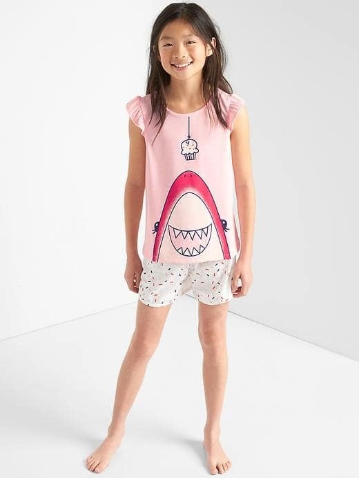 Gap Cupcake Shark Short PJ Set