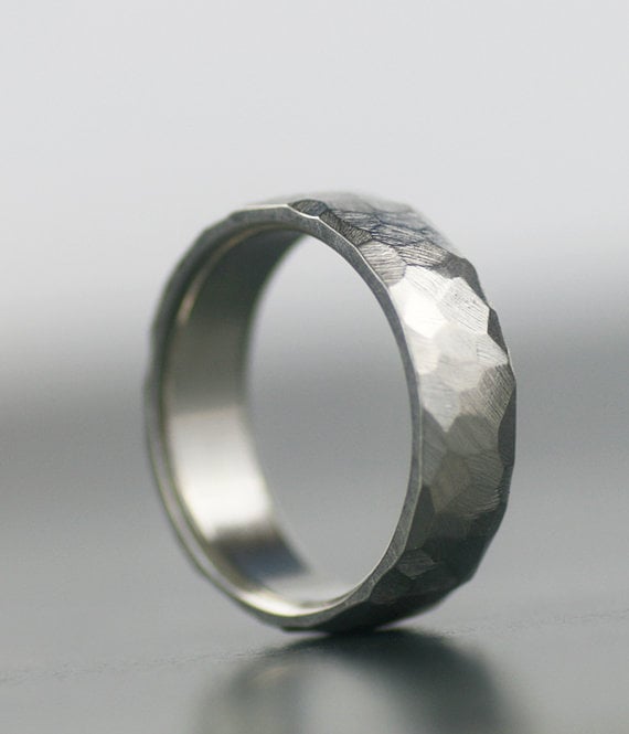 Recycled White Gold Wedding Band