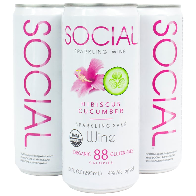 Social Sparkling Wine Hibiscus Cucumber Four-Pack