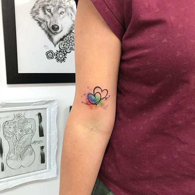 Two Hearts Gay Pride Tattoos Popsugar Love And Sex Photo 32