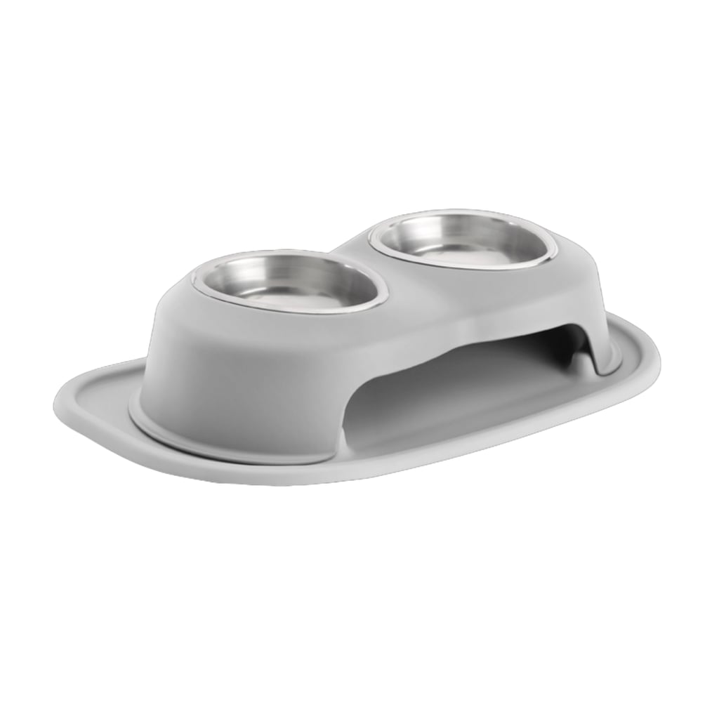 WeatherTech 4" High Pet Feeding System ($54)
If you have a sloppy drinker (cough, Lex), you'll love the generous mat on WeatherTech's pet feeding systems. The raised outer lip has spared our hardwood floors from so much water damage over the years, and both the stand and bowls are super easy to clean, either by hand or in the dishwasher. Plus, the elevated design — available in a range of sizes — helps reduce neck and back strain, something that's become increasingly important as my dogs have aged.