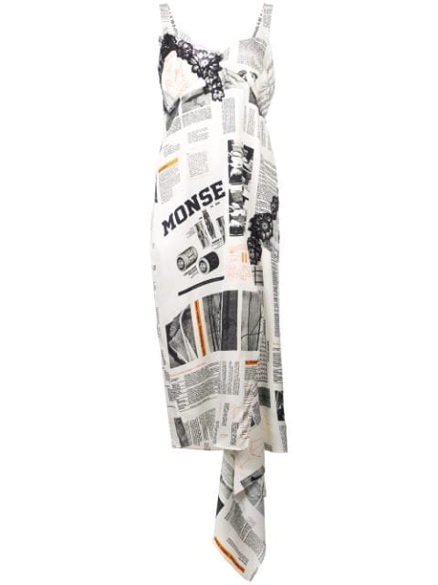 Monse Printed Slip Dress