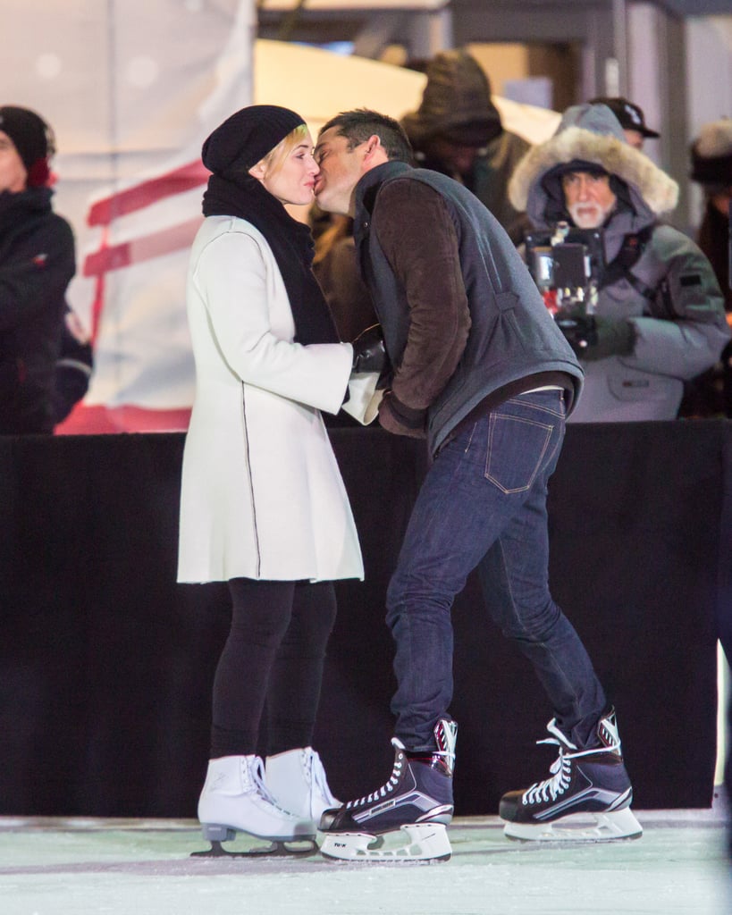 Kate Winslet Ice-Skating on Movie Set Photos February 2016