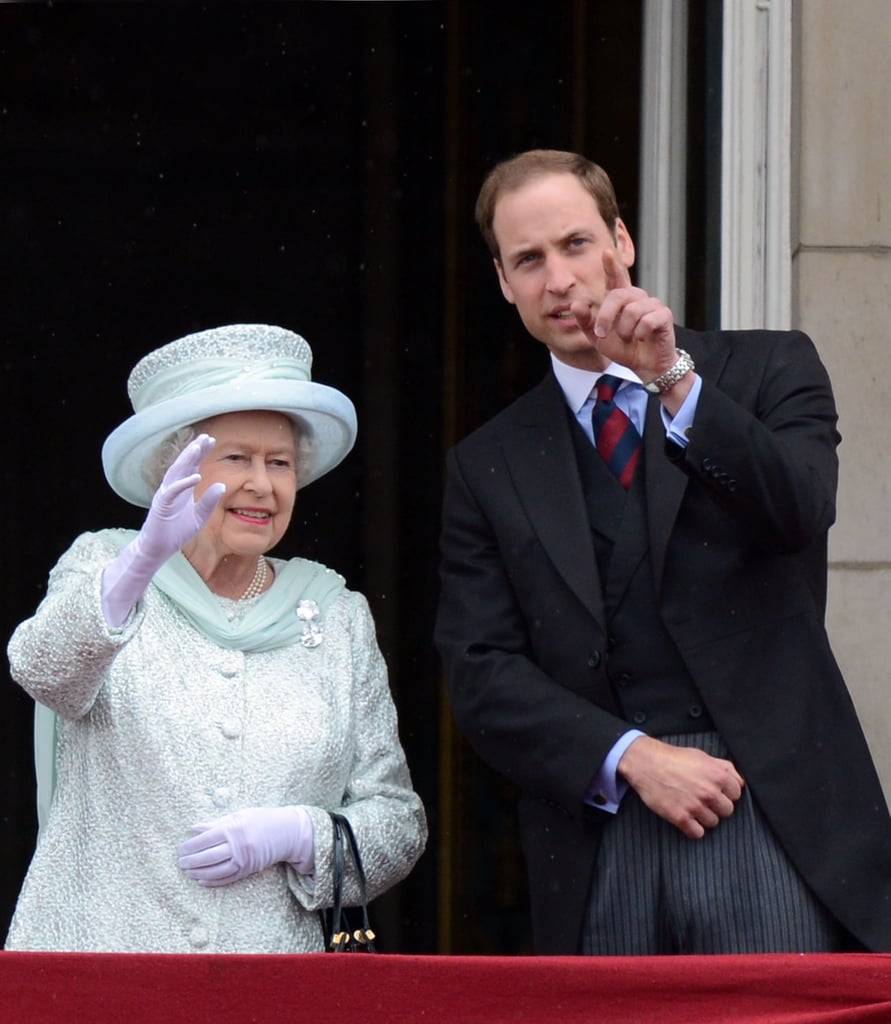 Prince William and the queen are often seen chatting on the balcony of Buckingham Palace.