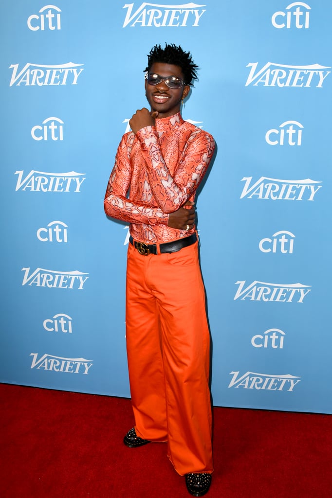Lil Nas X went for a full tangerine look during Variety's Hitmakers ...