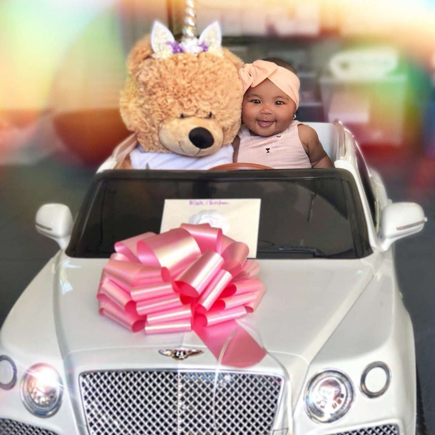 pink bentley toy car