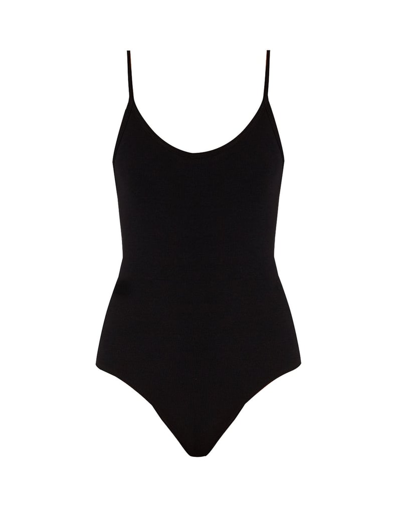 Irina Shayk's Black One-Piece Swimsuit | POPSUGAR Fashion