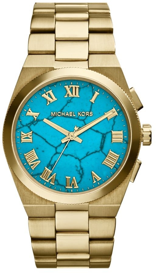 Michael Kors Mid-Size Channing Golden Stainless Steel Three-Hand Watch